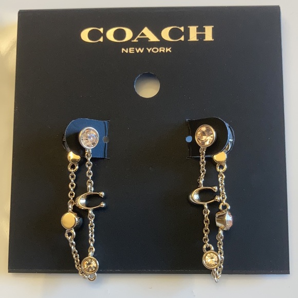 Coach Signature Chain Earrings - Picture 3 of 4